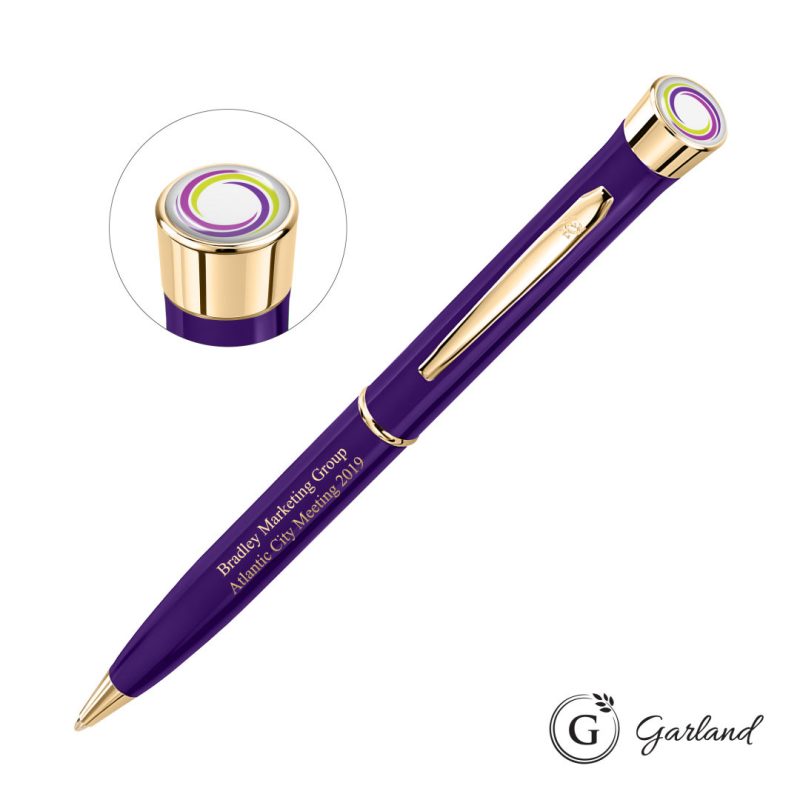 Garland® Color Custom Twist Ballpoint Pen - Gold Accent - 5