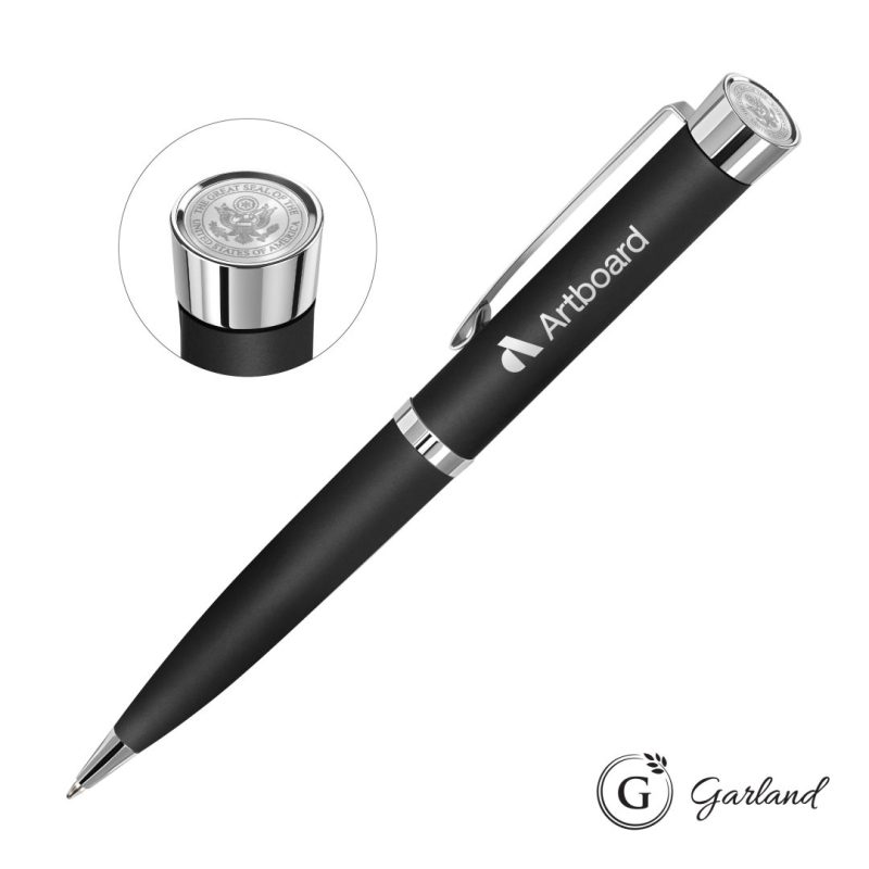 Garland®-Executive-Color-Custom-Emblem-Pen-Chrome-GAR109-BCM Garland® Executive Color Custom Emblem Pen - Chrome