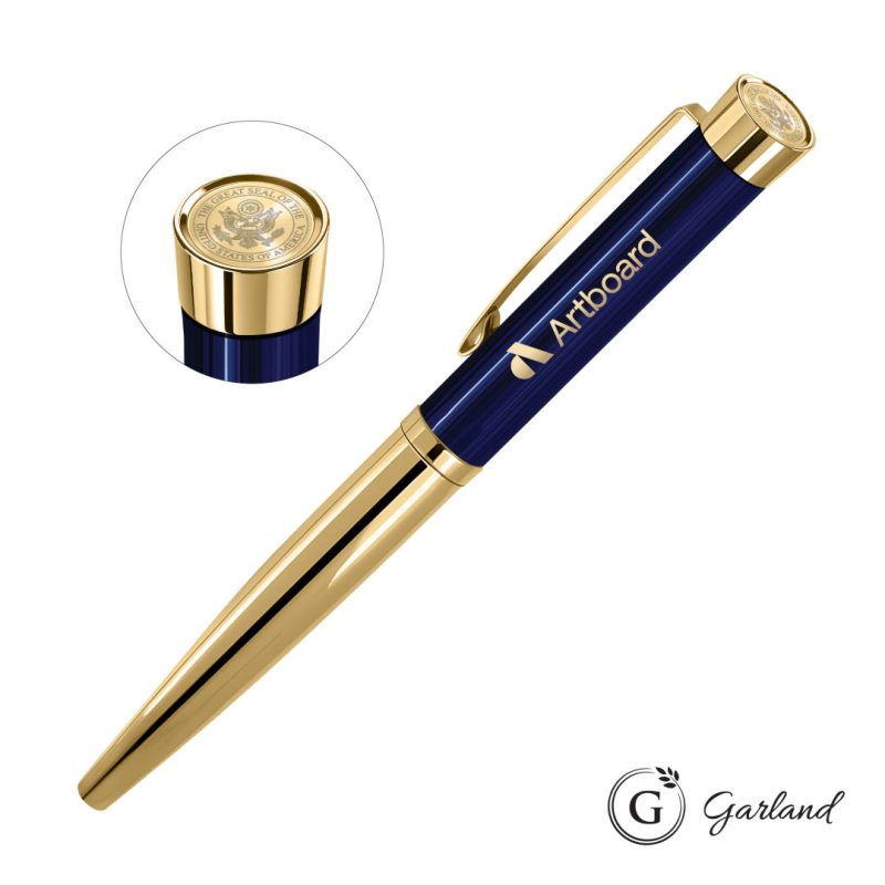 Garland® Executive Cust Emblem Monogram Rollerball Pen-Gold - 3