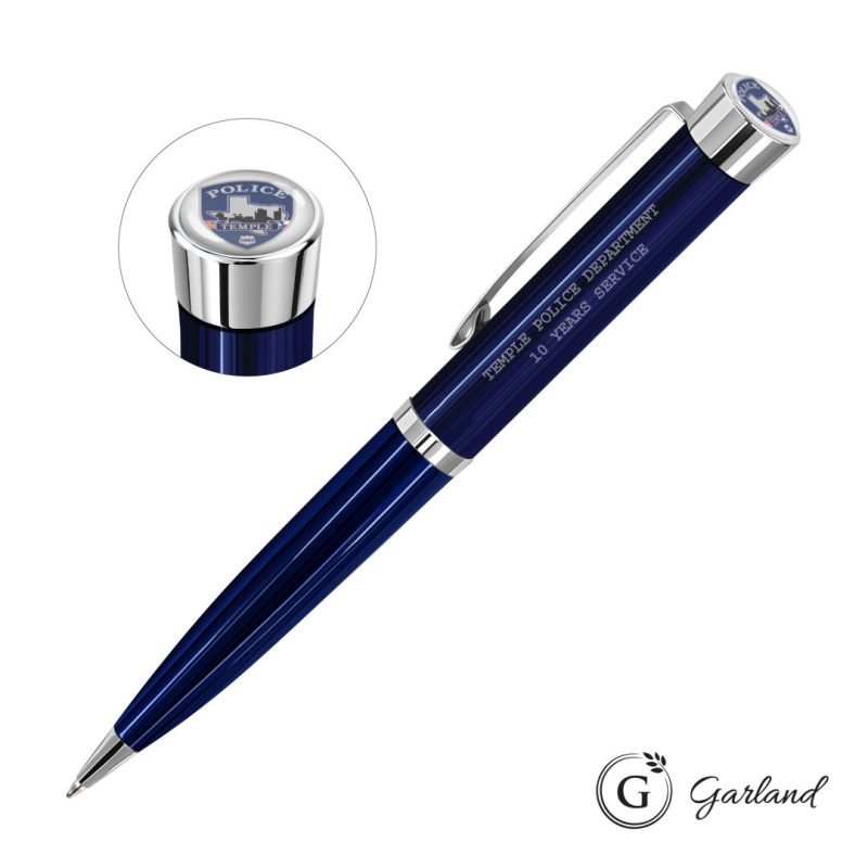 Garland® Executive Custom Color Ballpoint Twist Pen - Chrome - 3