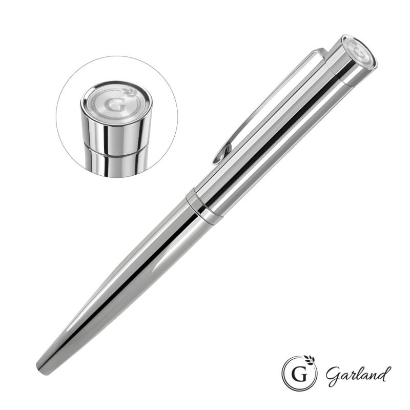 Garland® Executive Signature Emblem Rollerball Pen - Chrome - 3