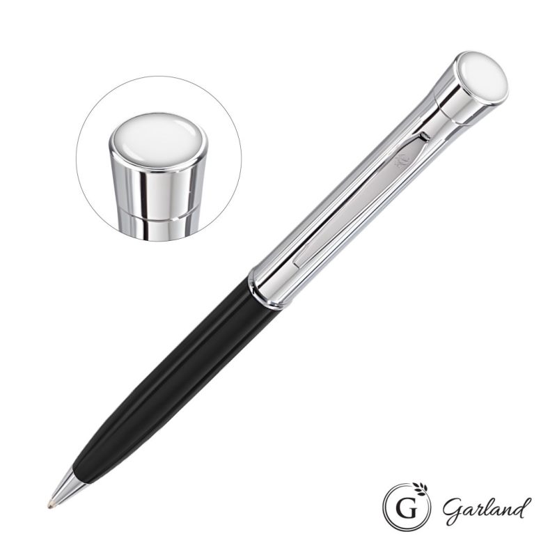 Garland® Monogram Custom Twist Ballpoint Pen - Chrome - 5