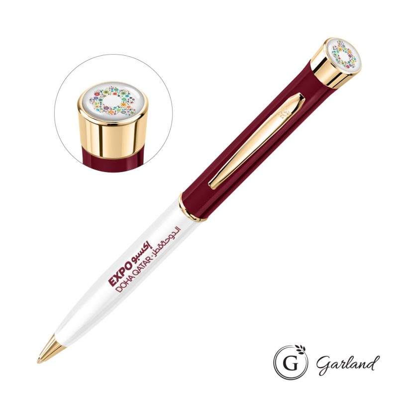 Garland® Patriot Custom Ballpoint Twist Pen - Gold Accent - 3