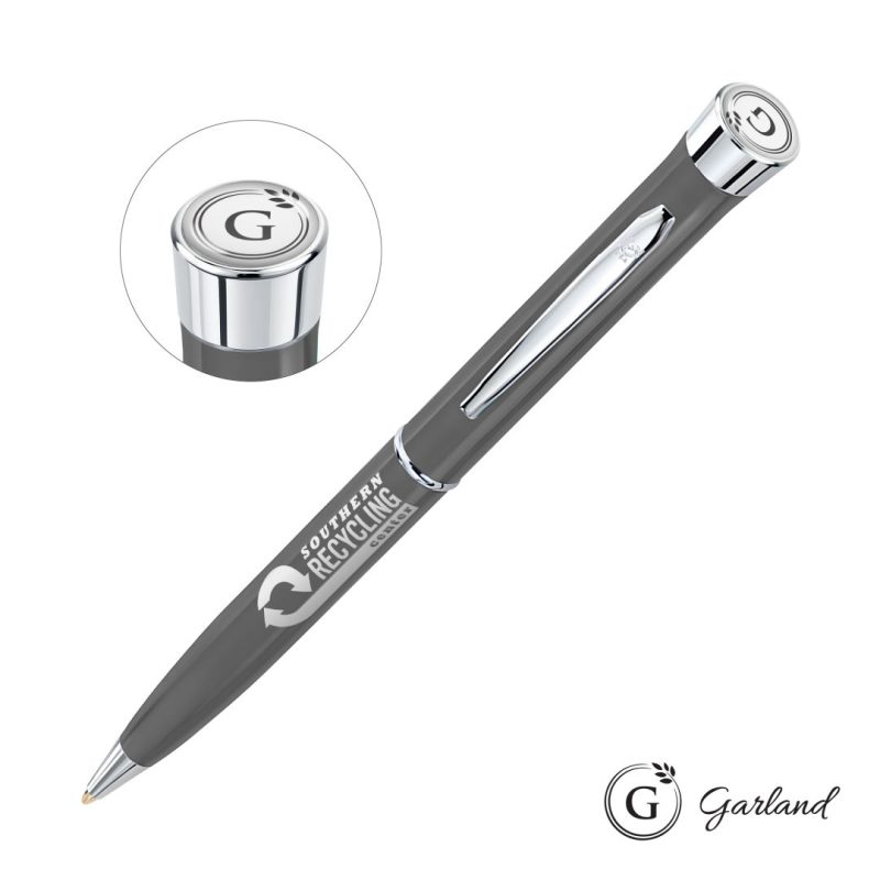 Garland® Recycled Ballpoint Twist Pen - Chrome Accent - 3