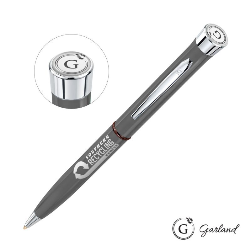 Garland® Recycled Ballpoint Twist Pen - Chrome Accent - 5