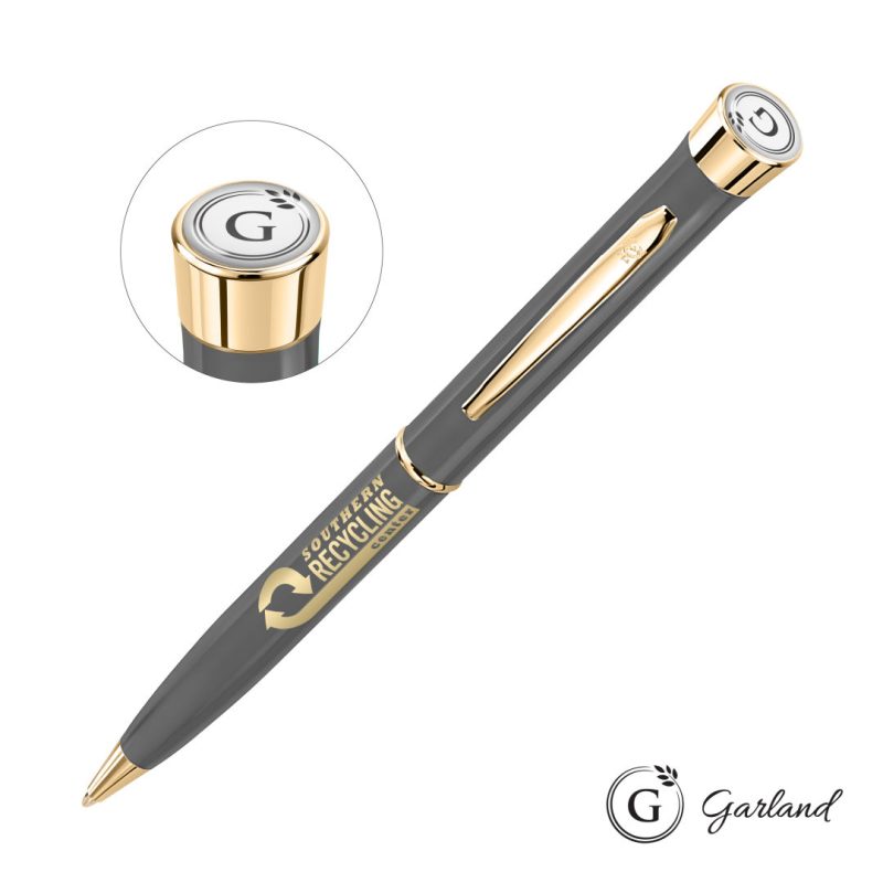 Garland® Recycled Ballpoint Twist Pen - Gold Accent - 3