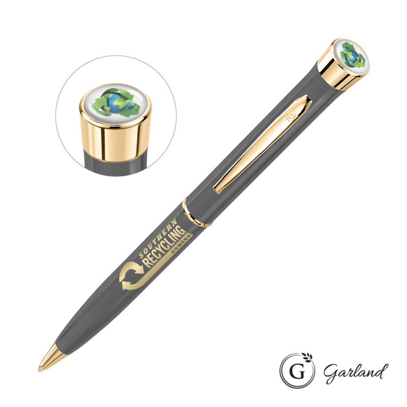 Garland® Recycled Custom Ballpoint Twist Pen - Gold Accent - 3