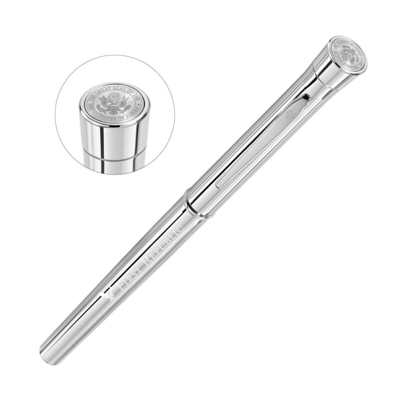 Garland®-Signature-Custom-Emblem-Rollerball-Pen-Chrome-GAR102-RCM Garland® Signature Custom Emblem Rollerball Pen - Chrome