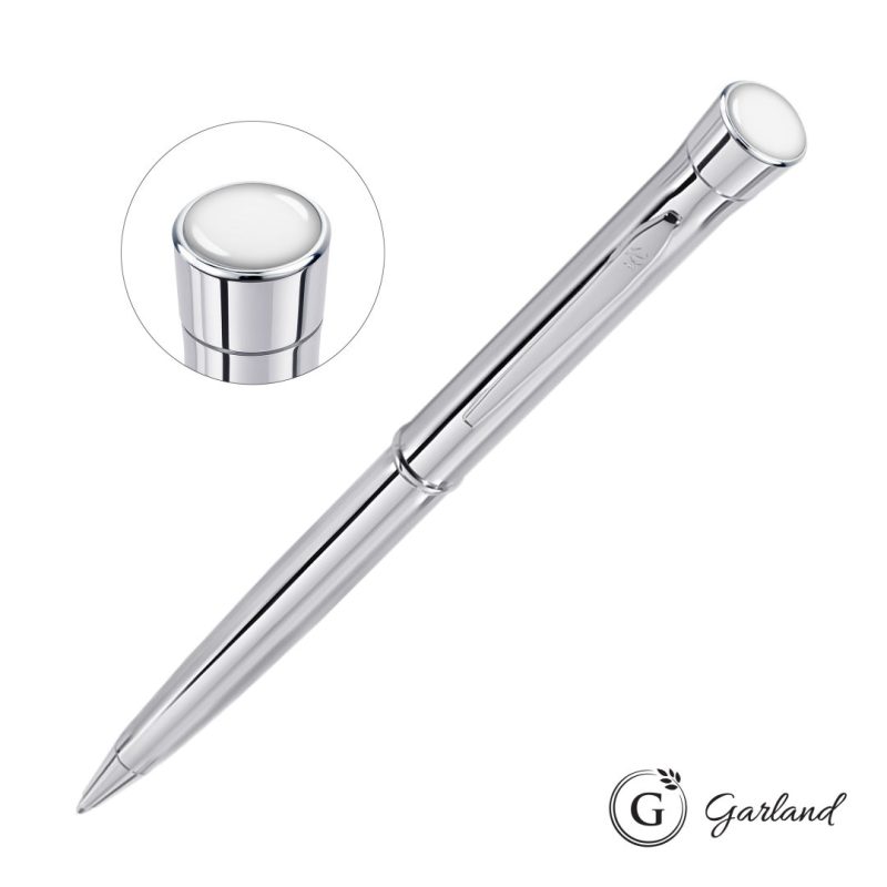 Garland® Signature Custom Twist Ballpoint Pen - Chrome - 3