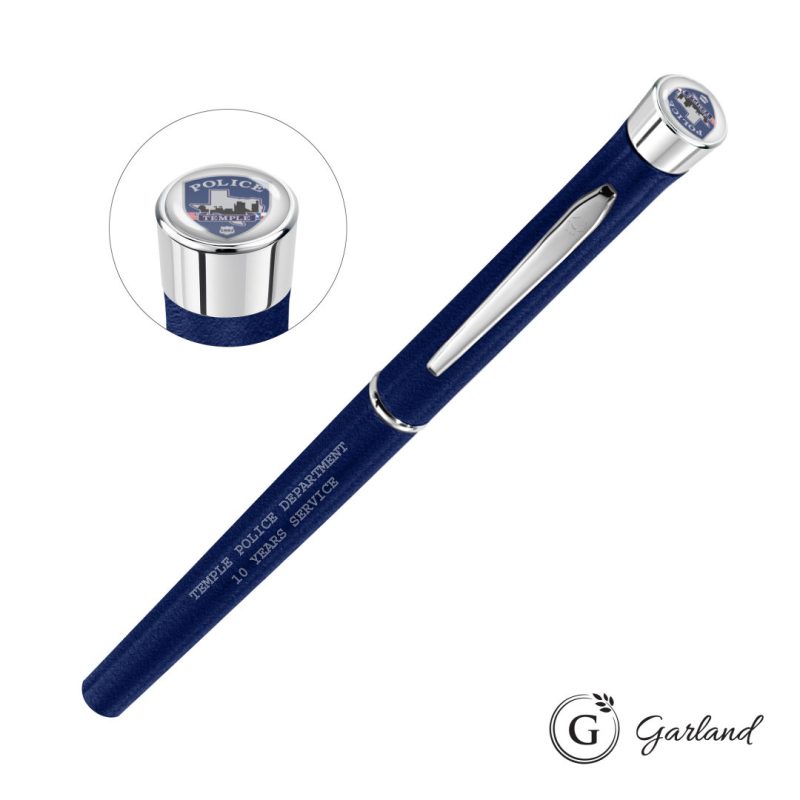 Garland® Tactical Custom Textured Rollerball Pen - Chrome - 2