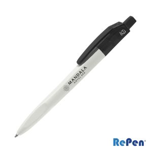 RePen® Squared White w/Translucent Clicker rPET Pen