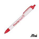 Widebody Pen w/Glossy White Barrel - Matte Colored Accent - 7