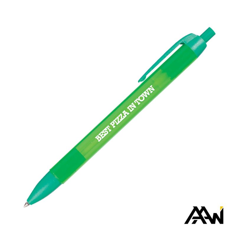 Widebody Pen w/Translucent Barrel - Matte Colored Accent - 2