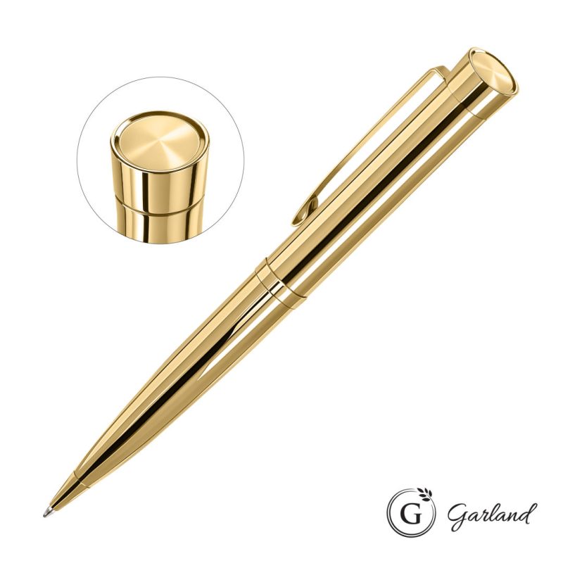 Garland® Executive Signature Custom Emblem Twist Pen - Gold - 4