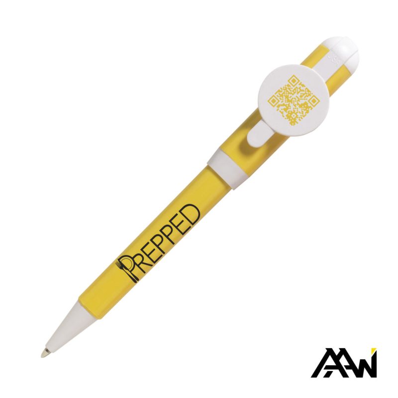 Jumbo QR Billboard Twist Pen - White Accent - 5