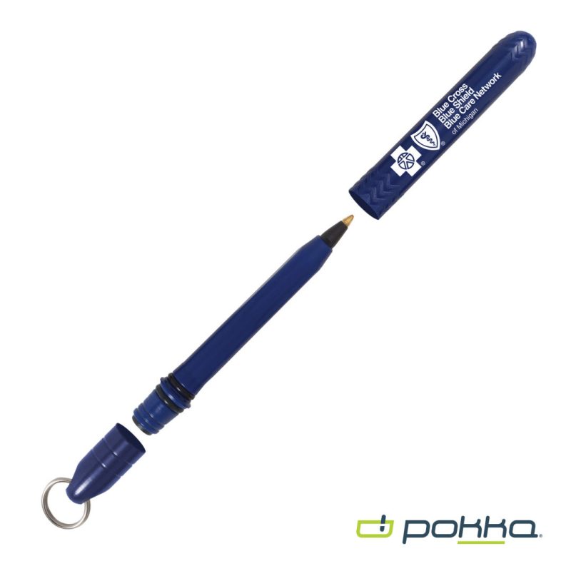 Pokka® Pocket Pen w/Dock & Chrome Keyring - 2