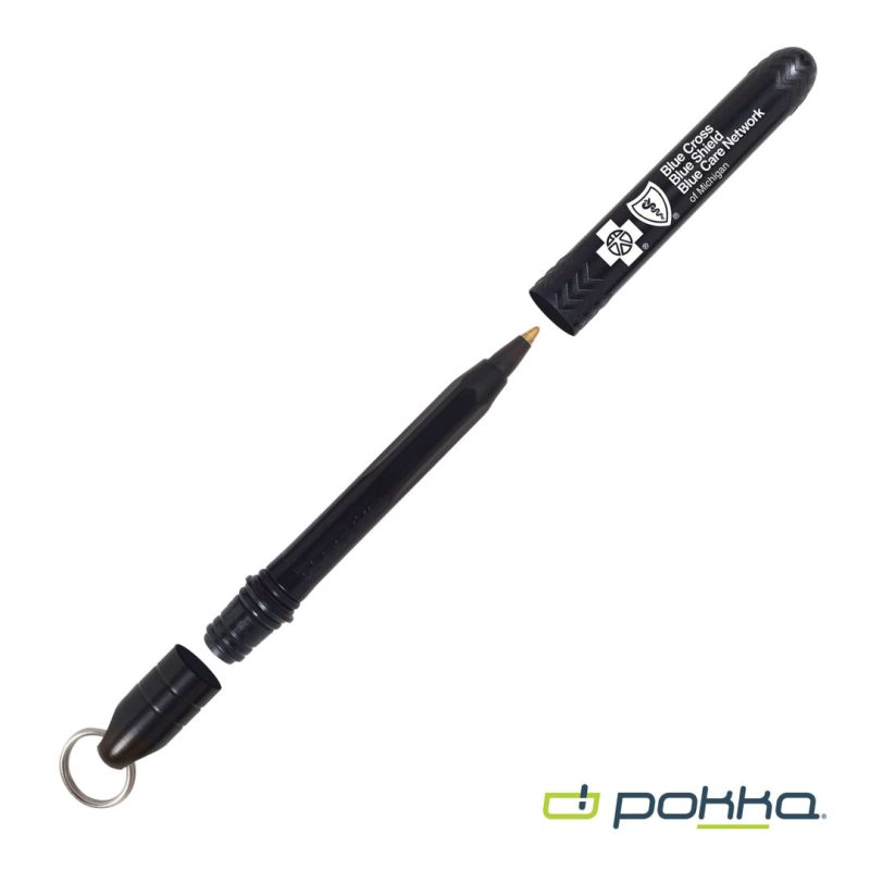 Pokka® Pocket Pen w/Dock & Chrome Keyring