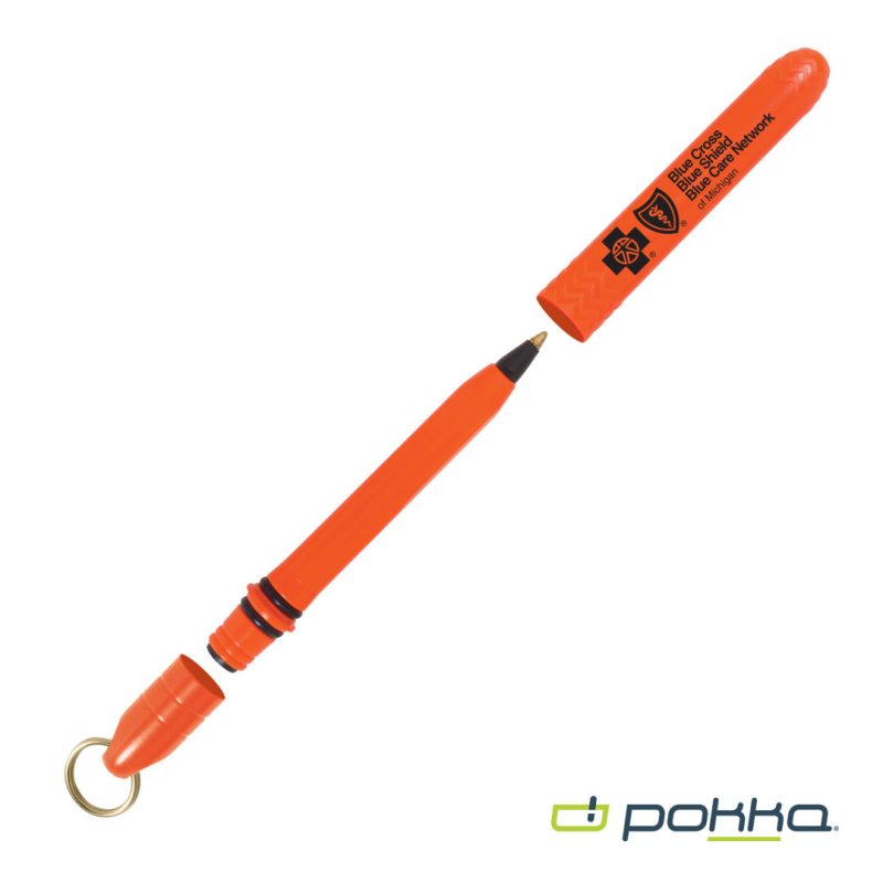 Pokka® Pocket Pen w/Dock & Gold Keyring - 4