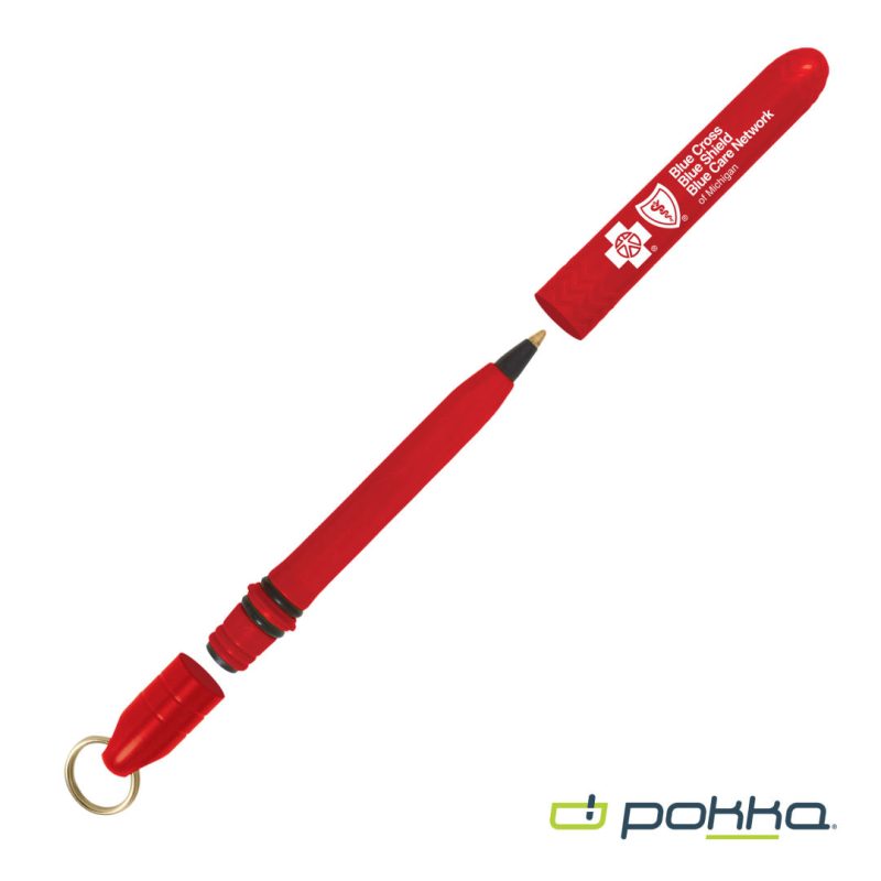 Pokka® Pocket Pen w/Dock & Gold Keyring - 5