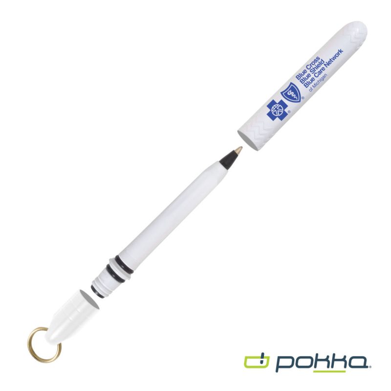 Pokka® Pocket Pen w/Dock & Gold Keyring - 6