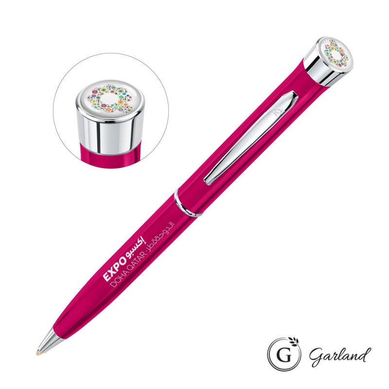 Garland Color Custom Twist Ballpoint Pen - Chrome Accent - 5
