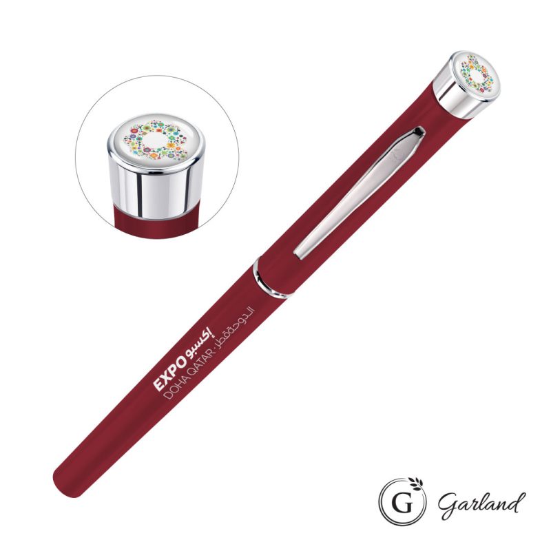 Garland Color Matte Custom Rollerball Pen - Chrome - 7