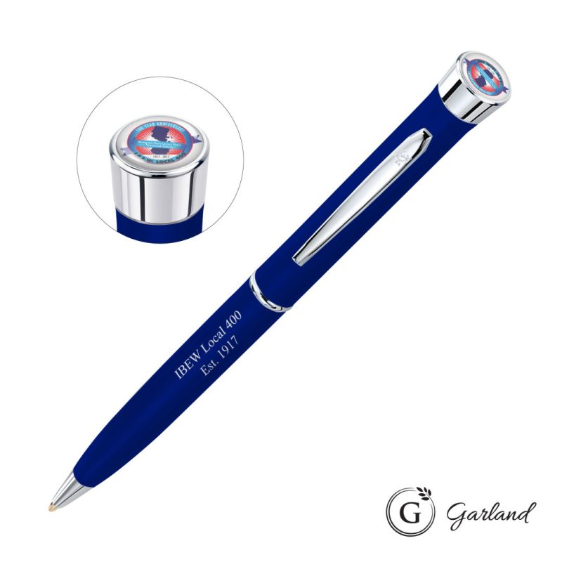 Garland Color Matte Custom Twist Pen - Chrome - 2