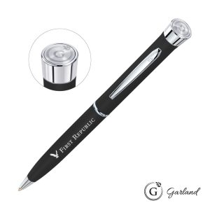 Garland Color Matte Emblem Twist Ballpoint Pen - Chrome