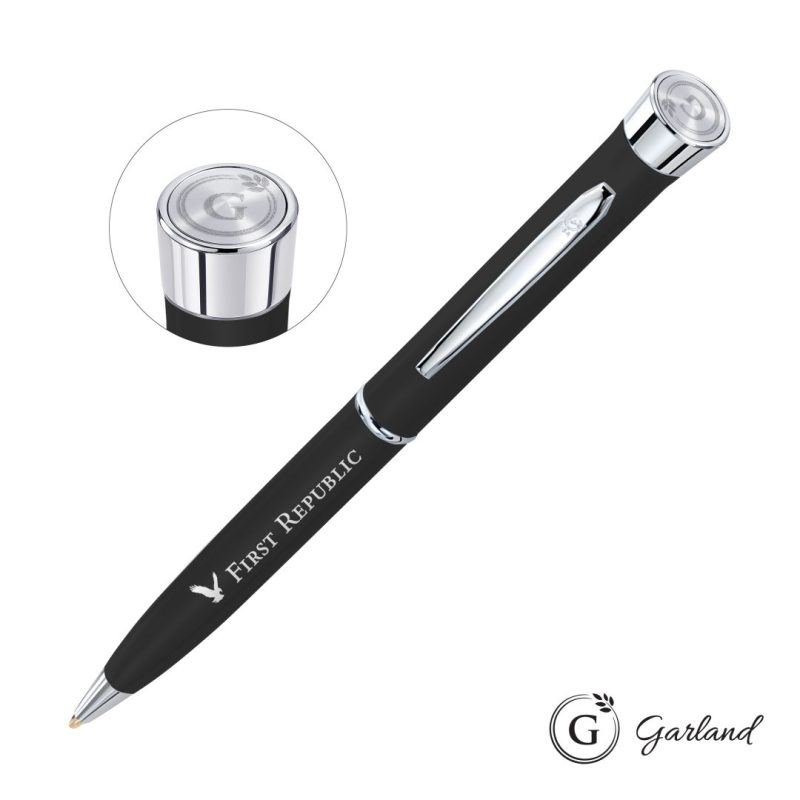 Garland-Color-Matte-Emblem-Twist-Ballpoint-Pen-Chrome-GAR103-BCE Garland Color Matte Emblem Twist Ballpoint Pen - Chrome