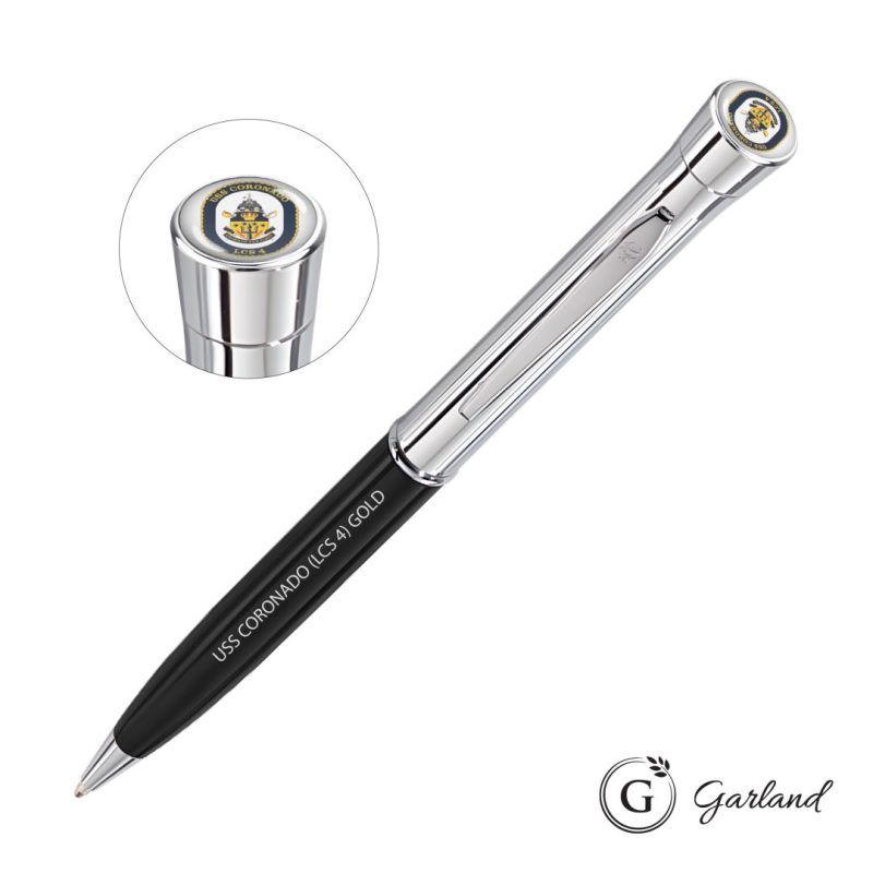 Garland Monogram Custom Twist Ballpoint Pen - Chrome