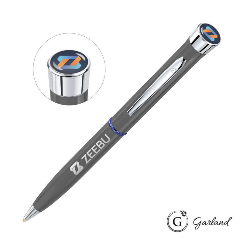 Garland Recycled Custom Ballpoint Twist Pen - Chrome Accent - 2
