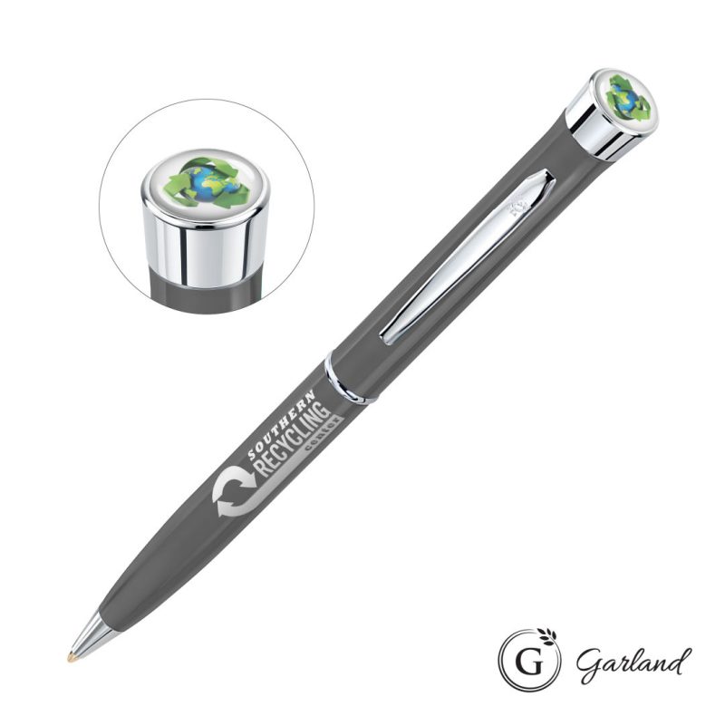 Garland Recycled Custom Ballpoint Twist Pen - Chrome Accent - 3