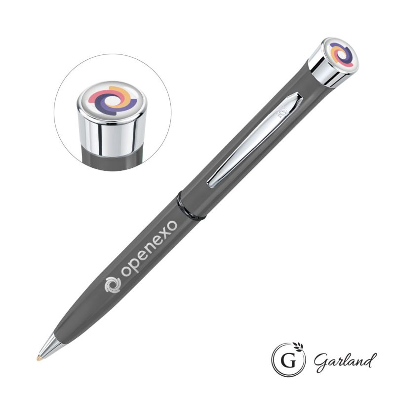 Garland-Recycled-Custom-Ballpoint-Twist-Pen-Chrome-Accent-GAR120-BCC Garland Recycled Custom Ballpoint Twist Pen - Chrome Accent