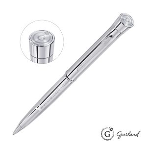 Garland Signature Emblem Twist Ballpoint Pen - Chrome