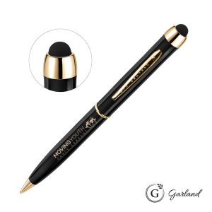 Garland Stylus High Gloss Ballpoint Twist Pen - Gold Accent